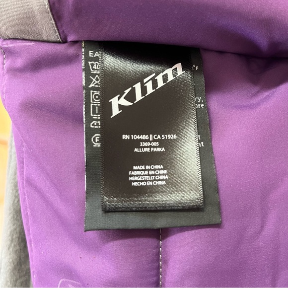 Klim's Allure Insulated Winter Snow Ski/Sledding Gore-Tex Purple Jacket - Picture 4 of 16